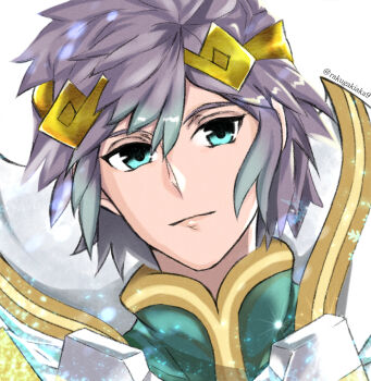 1boy aika blue_eyes fire_emblem fire_emblem_heroes gradient_hair hrid_(fire_emblem) male_focus multicolored_hair nintendo purple_hair