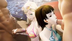 2boys 2girls 3d amateurthrowaway animated anus aqua_eyes artist_request ass audible_speech ayyteethreedee barefoot beach bent_over bikini black_hairband blonde_hair bottomless bouncing_breasts bracelet breasts brown_hair butt_crack cleavage closed_mouth clothed_female_nude_male cocktail_glass completely_nude constricted_pupils corruption cup dark-skinned_male dark_skin doggystyle drinking_glass eyebrows fellatio female_masturbation fingernails girl_on_top grabbing_another's_ass grabbing_another's_hair grabbing_another's_twintails groping hair_ornament hairband handjob hanging_breasts hetero holding_another's_hair horse_face interracial jewelry kiss large_breasts leg_lock lips long_hair male_masturbation masturbation moaning multiple_boys multiple_girls nail_polish navel niijima_makoto nipples nude ocean open_mouth oral orgasm outdoors penis persona persona_5 pussy red_eyes red_nails rolling_eyes sex sex_from_behind short_hair sitting smile sound source_request spanked spanking spread_legs sunglasses sunglasses_on_head swimsuit takamaki_anne toes torso_grab trembling trembling_legs twintails uncensored video watching yacht