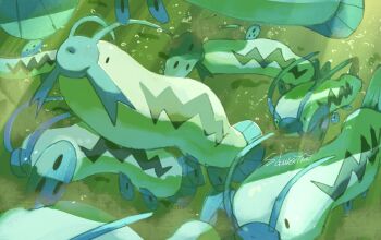 Rule 34 | barboach, black eyes, fins, fish, gen 3 pokemon, highres, loach, nintendo, no humans, pokemon, pokemon (creature), pokemon focus, sakuraiisui, swimming, underwater, water, whiskers