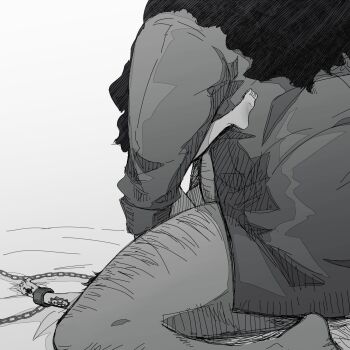 1boy 1girl arm_tattoo back beard black_hair body_hair bottomless chain commentary_request cuffs facial_hair fat fat_man feet finger_tattoo genderswap genderswap_(mtf) hairy hand_tattoo height_difference hetero highres k84612 leg_hair leg_up long_hair marshall_d._teach mating_press missionary nude one_piece open_clothes pirate prisoner short_hair size_difference tattoo toes trafalgar_law