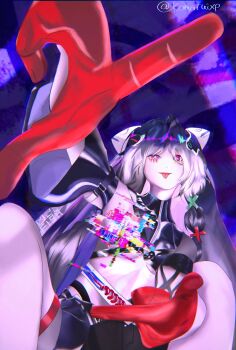 000_(path_to_nowhere) 1girl absurdres drawer help highres non-web_source one-hour_drawing_challenge path_to_nowhere playing_games video_game