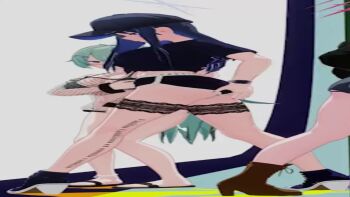 1boy 1girl 3d aftersex against_wall all_fours animated anus ass ass_shake baseball_cap bathroom bent_over blue_archive blue_eyes blue_hair blush breasts clapping close-up cowgirl_position croove cum cum_in_pussy dancing ejaculation girl_on_top half-closed_eyes halo hat highres jiggle large_breasts leg_tattoo legs long_hair looking_back mating_press multiple_views navel nipples nude orgasm penis pubic_hair pussy saori_(blue_archive) sex sex_from_behind shorts solo_focus spread_legs straddling tagme tattoo thighs toned vaginal video