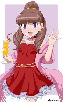 amano_nene_(digimon_xros_wars) chicago-x christmas digimon digimon_xros_wars hair_ornament hairclip highres long_hair ponytail scarf split_ponytail