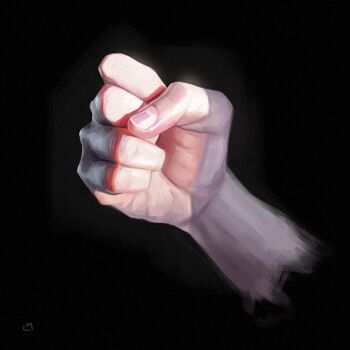 Rule 34 | art study, black background, bohrokki, clenched hand, commentary, english commentary, hand focus, photo-referenced, simple background