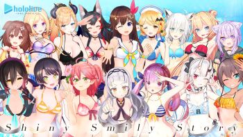 3d 6+girls ahoge akai_haato akai_haato_(hololive_summer_2019) aki_rosenthal aki_rosenthal_(hololive_summer_2019) alternate_costume annotated aqua_bikini armpits bikini bikini_bottom_aside bikini_pull black_bikini blush breasts brown_bikini cherry_blossom_print cherry_blossoms choker clothes_pull clothing_aside collarbone copyright_name crossover demon_horns floral_print flower green_bikini green_eyes grey_bikini hair_flower hair_ornament hairclip highres hololive horns inugami_korone large_breasts logo medium_hair micro_bikini minato_aqua minato_aqua_(hololive_summer_2019) multicolored_hair multiple_crossover multiple_girls murasaki_shion murasaki_shion_(hololive_summer_2019) nail_polish nakiri_ayame nakiri_ayame_(hololive_summer_2019) natsuiro_matsuri natsuiro_matsuri_(hololive_summer_2019) nekomata_okayu nekomata_okayu_(school_uniform) o-ring o-ring_bikini o-ring_top official_alternate_costume official_art one-piece_tan one_side_up ookami_mio ookami_mio_(hololive_summer_2019) oozora_subaru oozora_subaru_(hololive_summer_2019) orange_bikini pink_bikini pink_hair purple_bikini red_bikini roboco-san roboco-san_(hololive_summer_2019) sailor_bikini sailor_collar sakura_miko sakura_miko_(hololive_summer_2019) shell shell_bikini shirakami_fubuki shirakami_fubuki_(hololive_summer_2019) smile sports_bikini swim_cap swimsuit swimsuit_costume tan tanline tokino_sora tokino_sora_(hololive_summer_2019) v virtual_youtuber white_bikini yellow_bikini yozora_mel yozora_mel_(hololive_summer_2019) yuzuki_choco yuzuki_choco_(hololive_summer_2019)