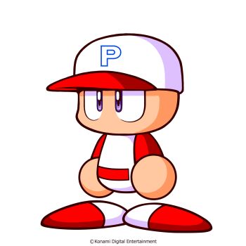 Rule 34 | 1boy, artist request, baseball cap, baseball uniform, belt, copyright notice, hat, highres, jikkyou powerful pro yakyuu, jikkyou powerful pro yakyuu (style), male focus, multicolored hat, multicolored shirt, multicolored shoes, no mouth, official art, power pro kun, purple eyes, rayman limbs, red belt, red hat, red shirt, red shorts, shirt, shoes, shorts, solo, sportswear, two-tone shirt, two-tone shoes, white hat, white shirt, white shoes