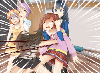 5girls abuse armlock artist_request hypnosis idolmaster idolmaster_million_live! kasuga_mirai kitazawa_shiho makabe_mizuki mind_control mogami_shizuka multiple_girls punching stomach_punch tagme yabuki_kana