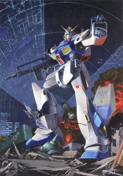 after_battle aiming_up arm_cannon artist_request beam_rifle blue_visor bullet_hole burning character_name damaged debris earth_federation_space_forces emblem energy_gun fire gatling_gun guncannon_mp_type gundam gundam_0080 gundam_alex highres machinery mecha mecha_focus mobile_suit no_humans o'neill_cylinder official_art promotional_art realistic robot roundel ruins scan science_fiction shield shoulder_spikes smoke space_habitat spacecraft_interior spikes traditional_media v-fin weapon wreckage zaku_ii zeon