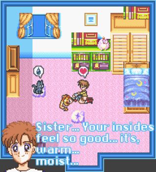 1boy 1girl animated animated_gif bed bedroom bishoujo_senshi_sailor_moon brother_and_sister cat clothed_sex doggystyle english_text hetero incest indoors luna_(sailor_moon) open_window paradigma7 pixel_art sailor_moon self-upload sex sex_from_behind shota siblings tsukino_shingo tsukino_usagi twitter_username vaginal window