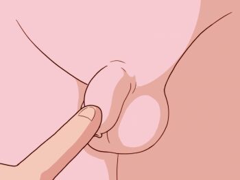 1boy 1girl age_difference animated animated_gif close-up dragon_ball flaccid foreskin foreskin_play foreskin_pull hetero kriptido nude penis shota small_penis son_gohan teasing testicles twitching_penis uncensored