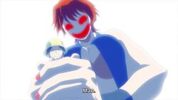 1boy 1girl animated anime_screenshot blue_one-piece_swimsuit bouncing_breasts breasts embarrassed giant giantess gundam gundam_build_fighters hat headphones highres huge_breasts indoors microphone nenene_(gundam_bf) o-ring o-ring_swimsuit one-piece_swimsuit red_eyes red_hair revealing_clothes short_hair shota slingshot_swimsuit sound swimsuit tagme video yasaka_mao
