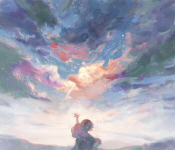 1girl highres nengo sky solo sukuna_shinmyoumaru touhou