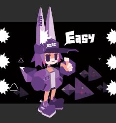 1girl 3d animal_ears animated baseball_cap blinking fox_ears fox_girl fox_tail hat index_finger_raised looping_animation munuone original purple_eyes standing tagme tail video