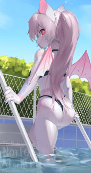 1girl ass furry highres original smile tagme thong wedgie yoako