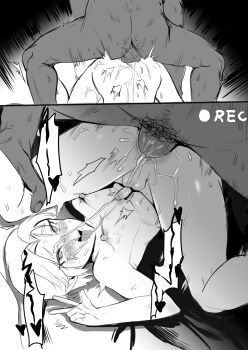 2boys ahegao anal ass blush cum cum_on_self ejaculating_while_penetrated ejaculation elf hand_gesture highres link male_focus male_penetrated male_pubic_hair monochrome multiple_boys naughty_face nintendo nipples open_mouth parted_bangs peace_symbol penis pointy_ears projectile_cum pubic_hair recording rolling_eyes saliva sequential sex sweat tamatamako01 testicles the_legend_of_zelda tongue tongue_out trap v yaoi