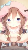 1boy 1girl animal_ears animal_hood animated azur_lane blue_eyes bottomless bow bowtie breasts brown_hair camisole camisole_lift clothes_lift crescent cum cum_in_pussy cumdrip ejaculation frilled_camisole frills fumizuki_(azur_lane) hair_ornament held_up hetero highres hood hoodie huge_filesize leg_grab liely loli long_hair looking_at_viewer penis pink_headwear pov pussy sex shirt_lift sidelocks small_breasts sound squish_sounds striped_clothes striped_hoodie tail uncensored vaginal very_long_hair video