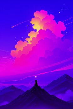 peace purple_sky sky solo star_(sky) wallpaper