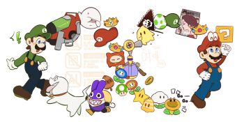 Rule 34 | !, 1up mushroom, ? block, bag, blush, boo (mario), brown hair, cappy (mario), cloud flower, crown, dog, egg, f.l.u.d.d., facial hair, fire flower, flag, flower, ghost, gloves, gooigi, hat, ice flower, luigi, luigi's mansion, luigi's mansion: dark moon, luigi's mansion 3, luigi's mansion dark moon, luma (mario), magazine, mario, mario &amp; luigi: brothership, mario &amp; luigi: dream team, mario (series), mustache, nabbit, new super luigi u, new super mario bros. u, new super mario bros. wii, nintendo, overalls, pauline (mario), pet, pillow, poltergust g-00, polterpup, prince dreambert, prine, rabbit, shirt, shoes, star, super bell, super leaf, super mario 3d world, super mario bros. 1, super mario bros. 3, super mario bros. wonder, super mario galaxy, super mario galaxy 2, super mario odyssey, super mario sunshine, super mario world, super star (mario), talking flower (mario), uruktoki, vacuum, vacuum cleaner, yoshi egg