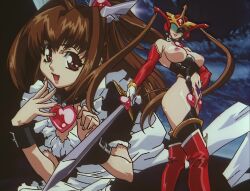 1990s_(style) angel_blade angel_blade_(character) animated anime_screenshot anus ass blonde_hair bouncing bouncing_breasts breast_expansion breasts brown_hair car cleft_of_venus colonel_elaine defeat emily_(angel_blade) fighting fudo_ayame general_chloe helmet hishizaki_shaia_(angel_blade) karin_(angel_blade) lactation large_breasts long_hair maid motor_vehicle multiple_girls nailkaiser ninja oobari_masami phantom_lady pink_hair police police_uniform pussy resized retro_artstyle robot shinguuji_moena sound tagme torn_clothes transformation twintails uno_makoto upscaled video