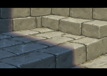 absurdres commentary_request day highres no_humans original outdoors scenery shade stairs stone_stairs sumassha_t_t