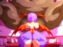 1boy 1girl angelauxes animal_print animated ass bare_shoulders bat_wings breasts cameltoe censored creepy cum cum_in_mouth dark-skinned_male dark_skin darkstalkers ejaculation erection excessive_cum fat fat_man fellatio femdom from_behind gigantic_penis gloves hair_ornament head_wings highleg highleg_leotard huge_ass huge_penis huge_testicles interracial leotard lilith_(darkstalkers) male_pubic_hair moaning mosaic_censoring on_bed oral panties penis pov pubic_hair purple_hair red_leotard short_hair size_difference small_breasts sound stray_pubic_hair tagme testicle_hair testicles thick_thighs thighs torture ugly_bastard underwear video what wings yellow_eyes