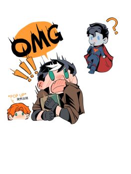 arsenal_(dc) batman_(series) bizarro_ii black_bodysuit black_gloves black_hair bodysuit brown_jacket dc_comics e2_yhxloki gloves grey_bodysuit hashtag-only_commentary highres jacket jason_todd male_focus multicolored_bodysuit muscular muscular_male open_clothes red_hood_(dc) red_hood_and_the_outlaws roy_harper short_hair superhero_costume taut_bodysuit two-tone_bodysuit