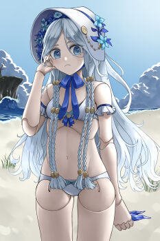 1girl absurdres alternate_costume bikini doll doll_joints elden_ring elden_ring_nightreign flat_chest gresy highres joints revenant_(elden_ring) swimsuit