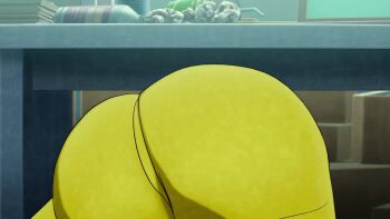 1girl 3d all_fours animated anime_screenshot ass ass_focus ass_shake audible_speech blue_hair bulma dragon_ball dragon_ball_super dragon_ball_super_super_hero female_focus japanese_audio jiggle looking_back medium_hair solo solo_focus sound tagme video