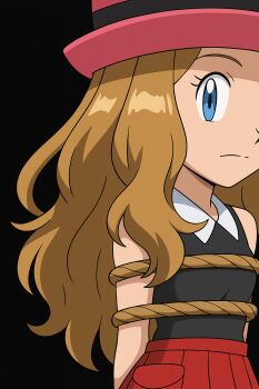 bound bound_arms highres non-web_source rope serena_(pokemon) shibari tied_up_(nonsexual)