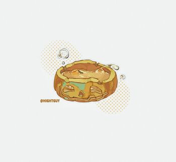 Rule 34 | air bubble, artist name, bubble, commentary, film grain, grey background, halftone, halftone background, highres, hightguy, jack-o'-lantern, no humans, plants vs. zombies, pumpkin (plants vs. zombies), simple background, solo, symbol-only commentary, water, water drop