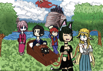 Rule 34 | annette (isekai shikkaku), chibi, dazai osamu (isekai shikkaku), fan poster, isekai shikkaku, melos (isekai shikkaku), nir (isekai shikkaku), photoshop (medium), photoshop (program), sacchan (isekai shikkaku), tama (isekai shikkaku), waldelia (isekai shikkaku)