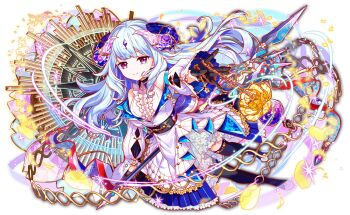 Rule 34 | anime coloring, aqua hair, artist request, back bow, black bow, black gloves, black sash, blue bow, blue ribbon, blue skirt, blunt bangs, boots, bow, breasts, buttons, center frills, chain, collared shirt, contrast collar, crash fever, crystal horns, dress, floral print, floral print skirt, flower, flower skirt, flower underskirt, foucault (crash fever), frills, full body, game cg, gem, gem hair ornament, gem on head, gloves, holding, holding chain, horns, lace, lace-trimmed skirt, lace-trimmed sleeves, lace trim, lapels, light particles, long hair, long sideburns, long sleeves, medium breasts, medium skirt, miniskirt, notched lapels, number print, numbered, official art, overskirt, pink eyes, pleated skirt, print skirt, print sleeves, puff and slash sleeves, puffy long sleeves, puffy sleeves, purple gemstone, purple horns, quilted skirt, red bow, red ribbon, ribbon, sash, shirt, side slit, sideburns, sidelocks, skirt, sleeveless, sleeveless shirt, sleeves past wrists, solo, sparkle, square, square print, tachi-e, thigh boots, third-party source, transparent background, two-sided bow, two-sided fabric, two-sided ribbon, two-sided skirt, two-sided sleeves, vertical-striped ribbon, very long hair, very long sleeves, wavy hair, wavy sidelocks, white bow, white dress, white flower, white overskirt, white ribbon, white shirt, white skirt, white sleeves, wing collar, yellow flower, yellow petals