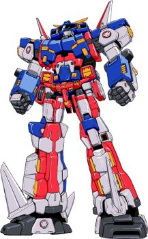 blue_eyes clenched_hands looking_up mecha no_humans official_art robot science_fiction solo srx super_robot super_robot_wars super_robot_wars_original_generation transparent_background v-fin