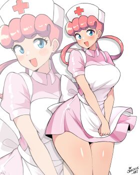 1girl absurdres blue_eyes hat highres jarckius joy_(pokemon) nintendo nurse nurse_cap open_mouth pokemon pokemon_(anime) pokemon_(classic_anime) solo