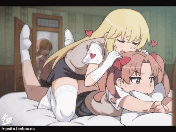 +_+ 1futa 2girls :o ^^^ animated animated_gif artist_name ass blonde_hair blush bow brown_eyes brown_hair caught closed_eyes clothed_sex clothes_lift door elbow_gloves eyebrows fanbox_username feet full_body futa_with_female futanari girl_on_top gloves hair_bow hands_on_another&#039;s_head heart hugging_object hypnosis implied_futanari indoors long_hair looping_animation lying mind_control miniskirt misaka_mikoto multiple_girls no_eyes no_shoes on_bed open_door open_mouth pillow pillow_hug pillow_princess prone_bone red_bow school_uniform sex sex_from_behind shaded_face shirai_kuroko shirt_lift shokuhou_misaki skirt skirt_around_belly sleepy_frippy slideshow_animation socks stocks sweat sweater_vest swept_bangs thighhighs toaru_kagaku_no_railgun toaru_majutsu_no_index tokiwadai_school_uniform twintails walk-in white_gloves white_socks white_thighhighs