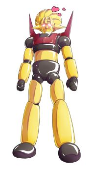 Rule 34 | alphes (style), clenched hands, closed mouth, dairi, full body, glowing, glowing eyes, highres, hisou tensoku, large variant set, legs apart, looking at viewer, mecha, no humans, parody, robot, solo, spikes, standing, style parody, tachi-e, touhou, touhou hisoutensoku, transparent background, variant set, wings