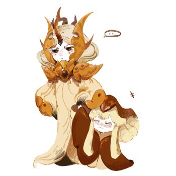 Rule 34 | 2others, androgynous, black sclera, chinese clothes, colored sclera, cookie run, cookie run: ovenbreak, dizzy003, highres, long hair, longan dragon cookie, multiple others, pale skin, sleeves past wrists, slit pupils, snake fruit cookie, unicorn horn, very long hair, white hair