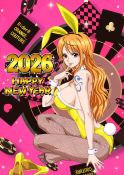 1girl breasts highres large_breasts long_hair nami_(one_piece) one_piece orange_couture