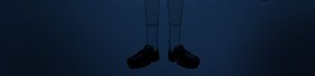 1boy black_shoes commentary english_commentary loafers long_image male_focus maromichan omori shoes socks solo spoilers standing straight-on sunny_(omori) thumbnail_collage white_socks wide_image