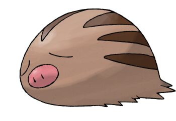 animal_focus closed_eyes full_body gen_2_pokemon nintendo no_humans nostrils official_art pokemon pokemon_(creature) pokemon_focus pokemon_hgss solo sugimori_ken swinub third-party_source transparent_background