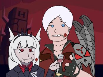 Rule 34 | dante (devil may cry), devil may cry, devil may cry (series), devil may cry 4, helltaker, highres, lucifer (helltaker)