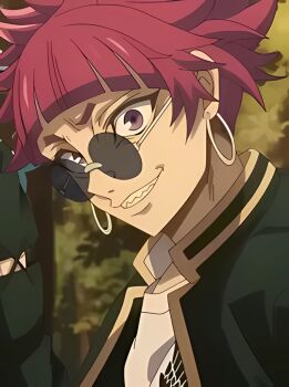 Rule 34 | 1boy, dead account, glasses, magenta eyes, magenta hair, surugi dei