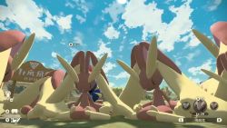 3d alpha_pokemon alternate_size animated audible_music brown_fur colored_sclera furry gen_4_pokemon giant giantess lopunny multiple_others nature night night_sky nintendo pokemon pokemon_(creature) pokemon_legends:_arceus screencap sitting size_difference sky sleeping sound thick_thighs thighs video wide_hips