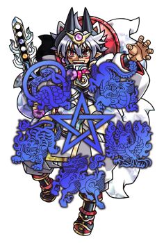 Rule 34 | 1boy, animal ears, ankle boots, armor, black armor, black boots, black horns, boots, claw pose, earrings, emblem, fangs, fox boy, fox ears, fox tail, gold armor, gold trim, grey hair, hair between eyes, hair ornament, harakawa mitsuhiro, holding, holding sword, holding weapon, horns, japanese clothes, jewelry, kimono, kitsune, kyuubi, looking at viewer, mark under eye, multicolored armor, multicolored boots, multiple tails, official art, open mouth, pointy ears, red boots, red eyes, sai (shinrabanshou), shinrabanshou, solo, star (symbol), sword, tail, teeth, thick eyebrows, third-party source, transparent background, upper teeth only, weapon, white armor, white kimono