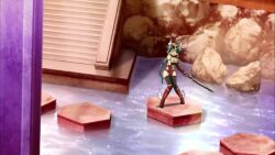 10s 2girls :o animated armor armored_boots ass attack bikini_armor blonde_hair blush boots bra braid braided_ponytail breasts clitoral_stimulation curvy drill_hair embarrassed exercising falling female_focus green_hair helmet highleg highleg_leotard highres holding holding_sword holding_weapon leotard long_hair looking_at_another medium_breasts miniskirt mirim multiple_girls outdoors queen&#039;s_blade queen&#039;s_blade_rebellion ryona screencap single_braid skirt sound standing sword tagme talking trembling underwear video weapon winged_helmet ymir_(queen&#039;s_blade)