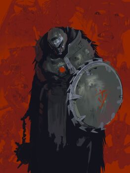 Rule 34 | 1boy, ahzrak (doom), armor, doom: the dark ages, doom (series), doomguy, green armor, highres, revenant (doom), rintaro komori, shield, shoulder spikes, spiked armor, spikes, vagary (doom)